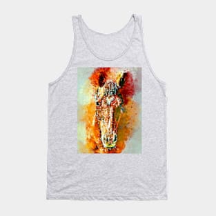 Watercolor Horse Face Tank Top